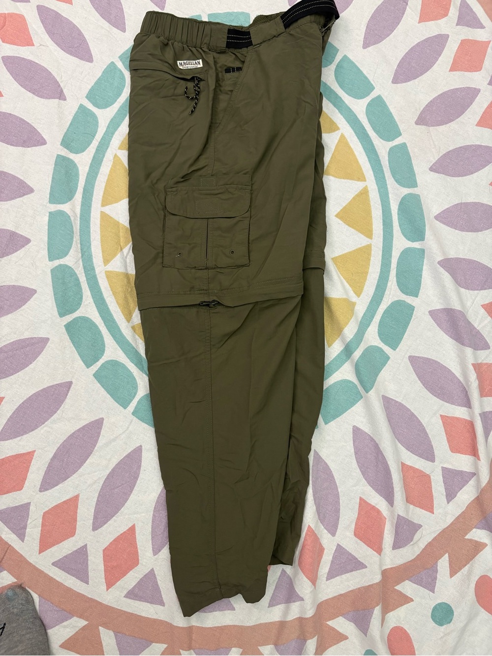 Magellan Outdoors boys Olive Green Convertible Cargo Pants
